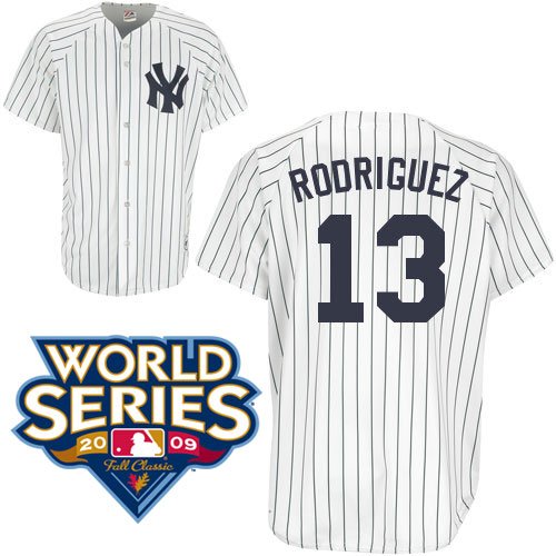 New York Yankees Replica Alex Rodriguez Home Jersey W/2009 World Series Patch Extra Large