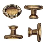 Bosetti Marella 100390.54 Louis XVI Oval Knob, 1.14-Inch by .79-Inch, French Antique Gold