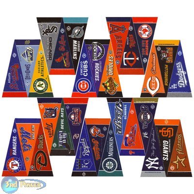 (30) MLB Mini Pennants Complete Major League Sport Set