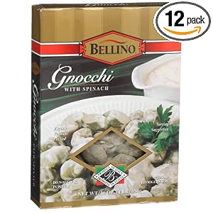 Bellino Spinach Gnocchi, 16-Ounce Boxes (Pack of 12) by Bellino