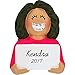 Braces On Personalized Christmas Ornament (Female, Brown Hair) - Handpainted Resin - 3