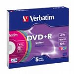 Verbatim Dvd+r 4.7GB - Confezione da 5