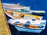Dinghy Dock. Fine Art. Signed & Numbered Limited Edition Giclee Print by Pam Pahl. 36 x 27. Display in Your Home or Office.
