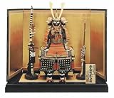 五月人形 久月 鎧 鎧飾り 平安一水作 大鎧 15号 正絹緋縅裾裏百檀の画像