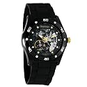 Armitron Men's Automatic Black Ion-Plated Stainless Steel Black Rubber Strap Sport Watch #204405TITI