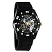 Armitron Watches - Armitron Men's Automatic Black Ion-Plated Stainless Steel Black Rubber Strap Sport Watch #204405TITI