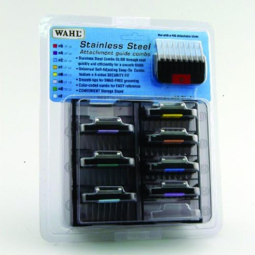 WAHL CLIPPER CORPORATION 3390-100 WAHL STAINLESS STEEL ATTACHABLE COMBS SET OF 8