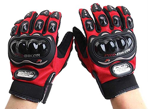 niceEshop Bicycle/Motorcycle Riding Protective Gloves Red L