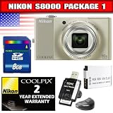 Nikon Coolpix S8000 14.2MP Digital Camera with 10x Optical Vibration Reduction Package 1 51NwayB0eEL. SL160 Nikon Coolpix S8000 14.2MP Digital Camera with 10x Optical Vibration Reduction Package 1