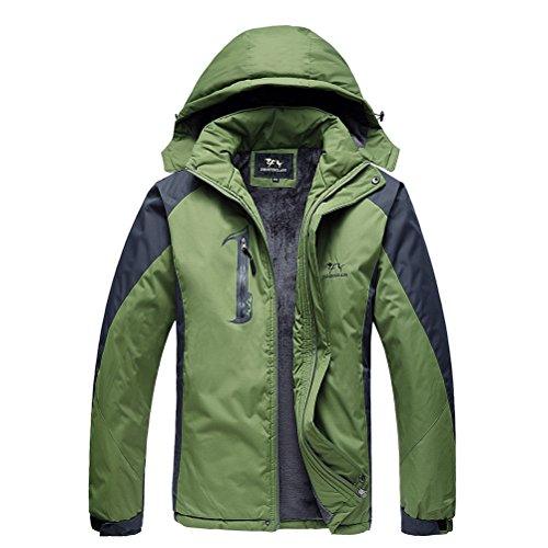 WHENOW Men's Winter Jacket Ski Snow Climbing Hiking Warm Coat Outdoor Sports Jacket