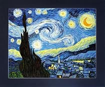 Art Reproduction Oil Painting - Van Gogh Paintings: Starry Night - Pre-Framed - Standard 20"x24" - Hand Painted Canvas Art