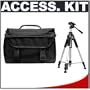 Precision Design 1000 Deluxe Digital SLR System Camera Case + Tripod for Canon Rebel T3, T3i, T1i, T2i, EOS 60D, 50D, 5D, 7D, Nikon D3000, D3100, D5000, D7000, D300s, Olympus Evolt E-5, E-30, E-620 & Sony Alpha A560, A580, A33, A55