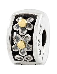 Reflection Beads Antique Silver Floral Clip Bead Number 9