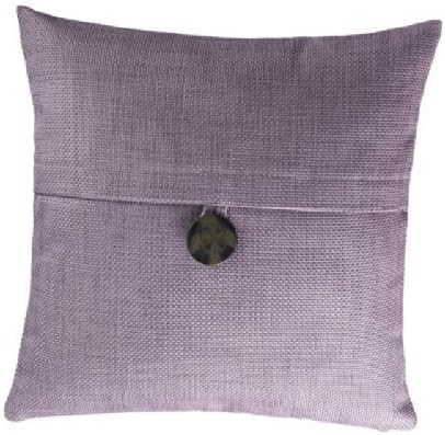Loft Collection Bold Button Decorative Pillow Replacement Cover, Purple by Loft Collection