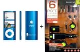 Apple iPod nano 8 GB Blue (5th Generation)- REFURBISHED + 6 Pc. Accessory Kit, (AUXILIARY CABLE INCLUDED)