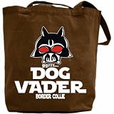 Canvas Tote Bag Brown  Dog Vader : Border Collie  Dog
