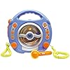 Idena 6805350 Kinder CD-Player "SING-A-LONG" blau mit 2 Mikrofonen und LED-Display