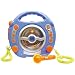 Idena 6805350 Kinder CD-Player "SING-A-LONG" blau mit 2 Mikrofonen und LED-Display