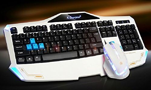 Sunsonny White ST-880 Scorpion Ares Soul Dragon Game Set Mouse And Keyboard Set