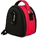 Hot Pink VG Laurel Edition Stylish Nylon Camera Carrying Case Pouch for Pentax Optio RZ18 / Q / RZ10 / M90 / H90 / E90 / P80 / WS80