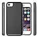 Style4U iPhone 8 / iPhone 7 Case, Slim Shock-Resistant Hybrid Armor Case with Credit/ID Card Compartment for Apple iPhone 8 and iPhone 7 with 1 Stylus [Black]