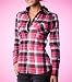Metal Mulisha Womens DETACH Plaid Flannel Shirt with Detachable Hood