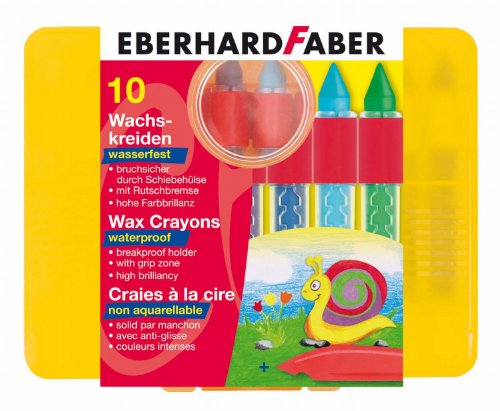 Eberhard Faber 521010 - Wachskreide wasserfest 10er, Etui Preisvergleich