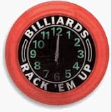 Art Deco Clock Billiards Rack EM Up - Retro Wall Clock-Personalized Clock