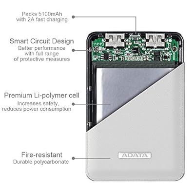 ADATA PV120 Power Bank is an Elegant Companion for Your Mobile Life(APV120-5100M-5V-CBK)