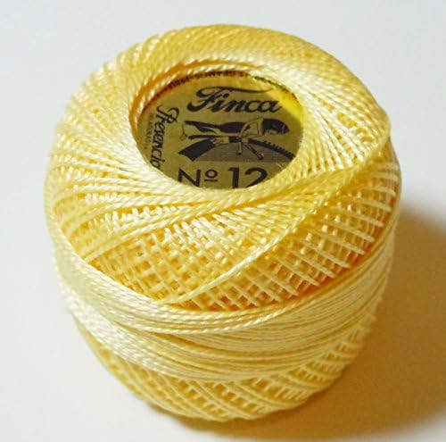 Presencia Finca Pearl Cotton Ball Size 12 - 5 grams #1137 Pale Yellow