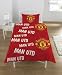 Manchester Man United Utd Multi Crest Single duvet Cover Bedding Set