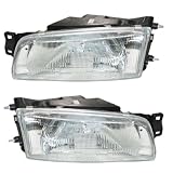 1993-1996 Mitsubishi Mirage Sedan 4 door Headlights Headlamps Head Lights Lamps Pair... by Aftermarket