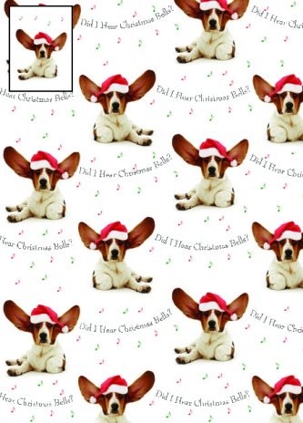Christmas Bells Basset Hound Christmas Wrapping Paper