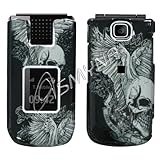 Snap On Protector Case Hard Cover AT&T Nokia 2720 T-Mobile - Skull Wing