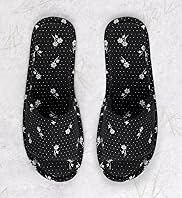 Open Toe Floral Spot Mule Slippers