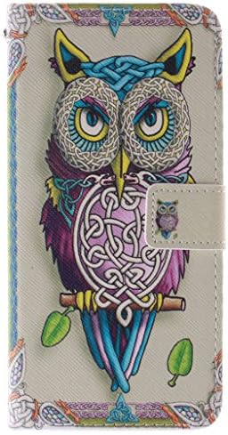 Wiko Getaway Case Wiko Getaway Flip Kickstand Case,MOUSE Monster Stylish Vivid Energetic Owl Design Premium Pu Leather [Stand Feature] Flip Kickstand Case Cover for Wiko Getaway