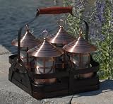Smart Solar /STI 33894 Bar Harbor 4 x 2 LED Rechargable Lantern Set