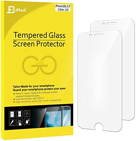 iPhone 6s Plus Screen Protector, JETech 2-Pack Premium Tempered Glass Eye Protection Screen Protector for Apple iPhone 6 and iPhone 6s Plus 5.5 (Matte) - 0813C