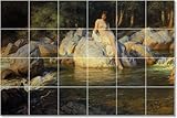 Herbert James Draper Nudes Tile Mural Modern InteriorRenovation 21.25x25.5 in (30) 4.25x4.25 tiles
