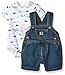 Carhartt Baby Boys' Denim Shortall Set, Value Not Found, Value Not Found