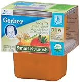 Deals Gerber 2nd Foods Farmer's Market Vegetable Blend DHA Organic, 2-Count, 3.5-Ounce Tubs (Pack of 8)