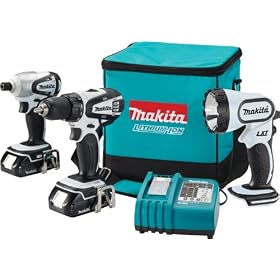 Makita LCT300W 18-Volt Compact Lithium-Ion Cordless 3-Piece Combo Kit