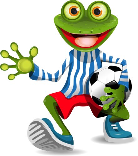 Autoaufkleber lustiger Frosch Fussball funny cool Aufkleber Sticker fürs Auto Motorrad