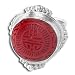 Sterling Silver Cinnabar Ring by Sajen, Size 6