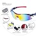 RIVBOS 802 Polarized Sports Sunglasses with 5 Set Interchangeable Lenses for Cycling