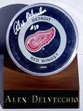 Alex Delvecchio Autographed Puck with Holder