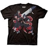 Naruto Shippuden: Akatsuki Itachi & Kisame Black T Shirt, Adult Small