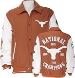 Texas Longhorns Commemorative Wool and Leather Varsity Jacket