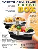 Auto-Vacuum FoodFresh - Preserve Your Fruits, Vegetables, Bread and More! (Black) (18.4H x 10.4W x 9D)