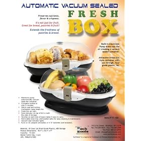 Click here to buy Auto-Vacuum FoodFresh - Preserve Your Fruits, Vegetables, Bread and More! (Black) (18.4H x... by TechTools.